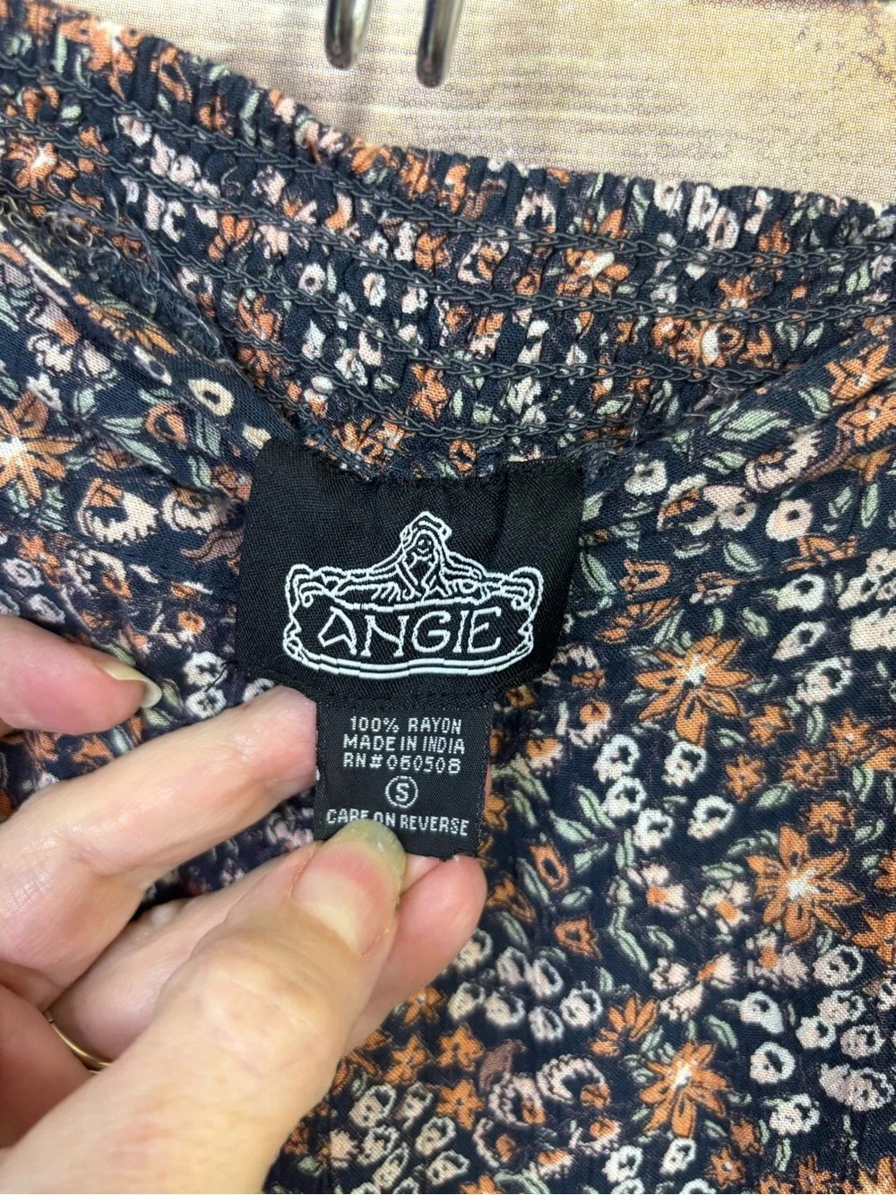 Angie Wide Leg Crop Pants Women's Small Boho Floral Palazzo Flowy Festival - Picture 5 of 5